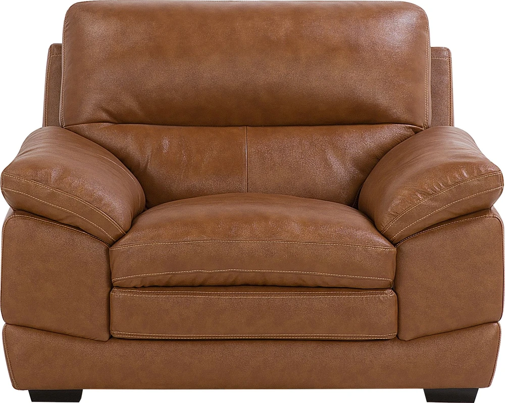 Sofa Beliani 4 vietų svetainės baldų komplektas HORTEN Natūrali oda Ruda