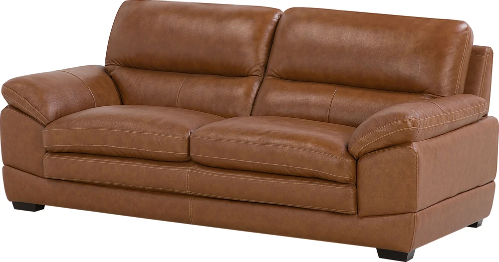 Sofa Beliani 4 vietų svetainės baldų komplektas HORTEN Natūrali oda Ruda