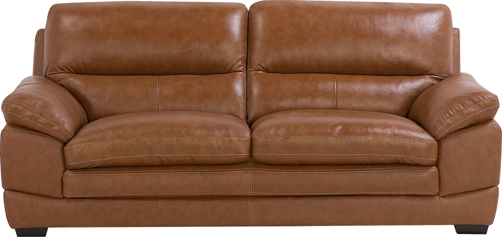 Sofa Beliani 4 vietų svetainės baldų komplektas HORTEN Natūrali oda Ruda