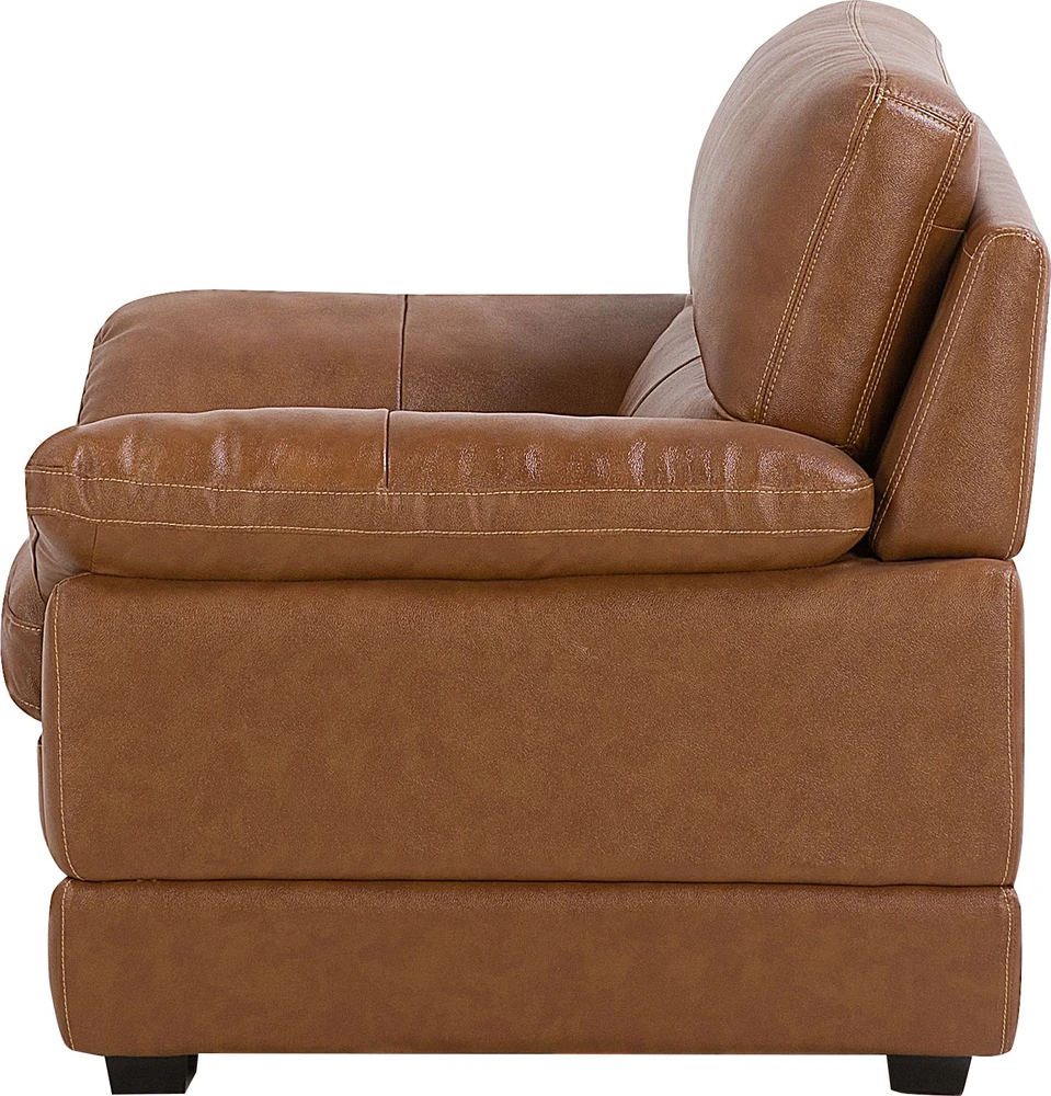Sofa Beliani 4 vietų svetainės baldų komplektas HORTEN Natūrali oda Ruda