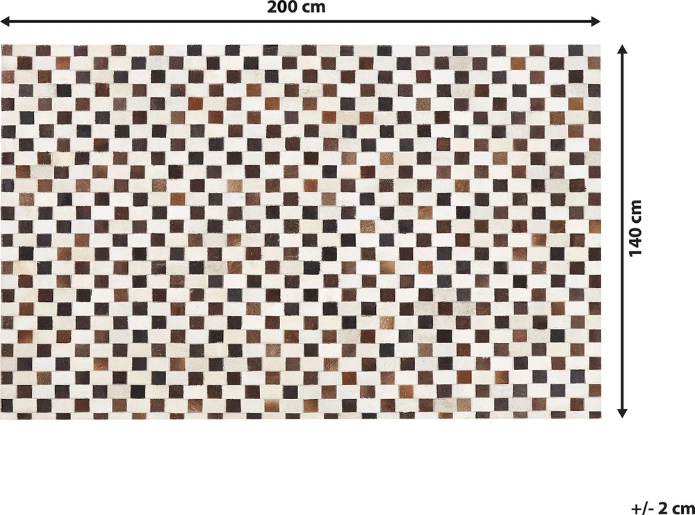Beliani Kilimas KAYABEY smėlio spalvos 140 x 200 cm iš natūralios odos