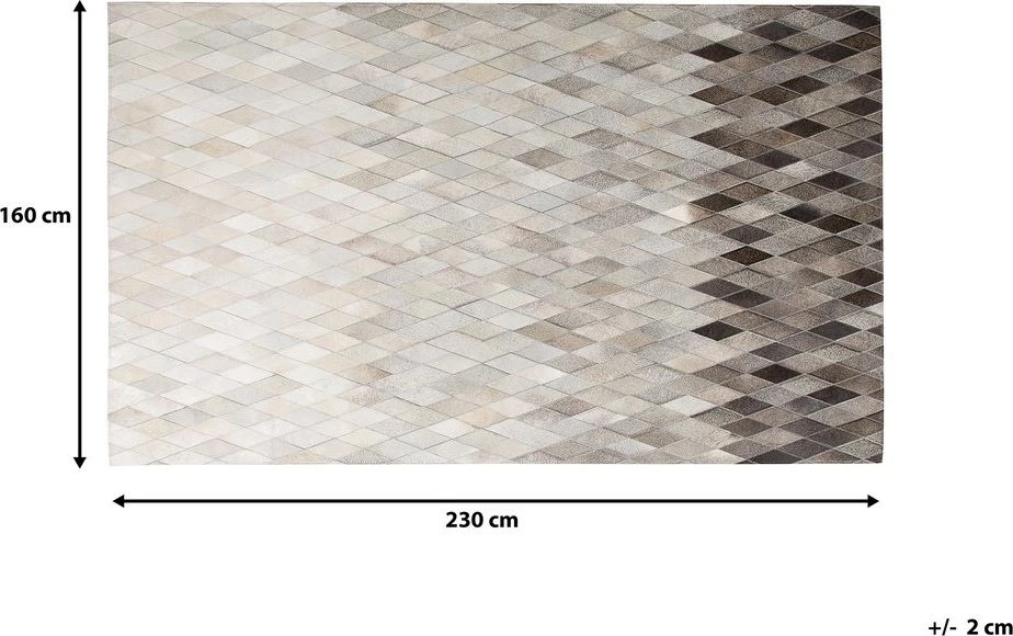 Beliani Kilimas MALDAN smėlinės spalvos 160 x 230 cm natūrali oda