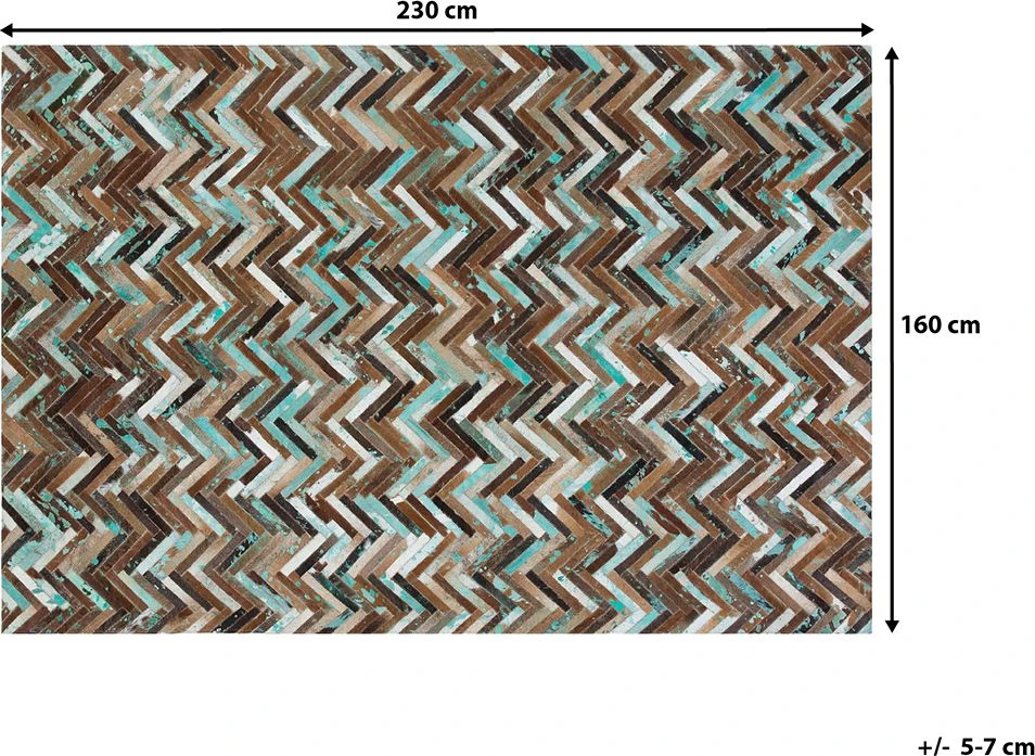 Beliani Kilimas AMASYA Rudas 160 x 230 cm Natūrali oda