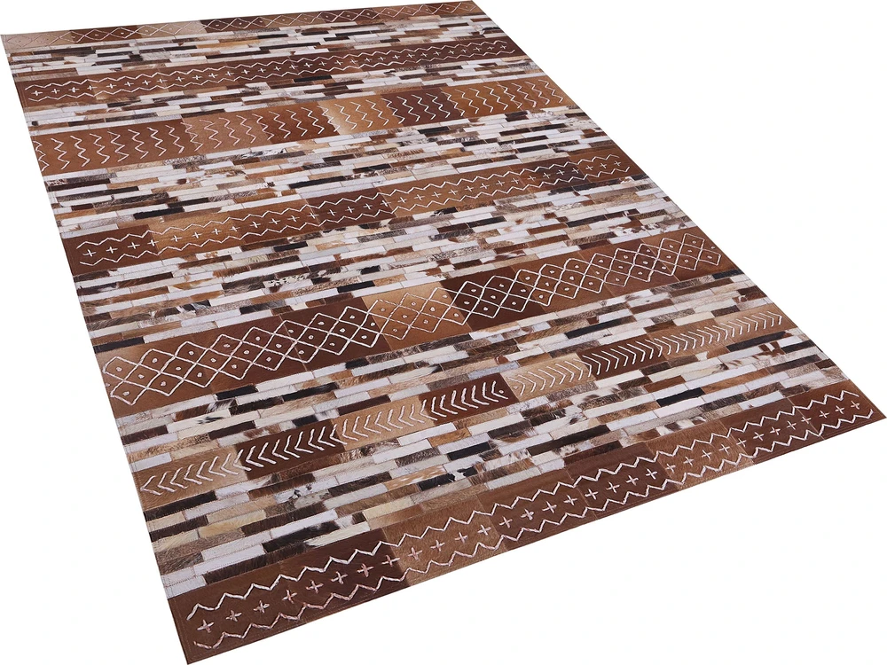 Beliani Kilimas HEREKLI rudas 160 x 230 cm natūrali oda