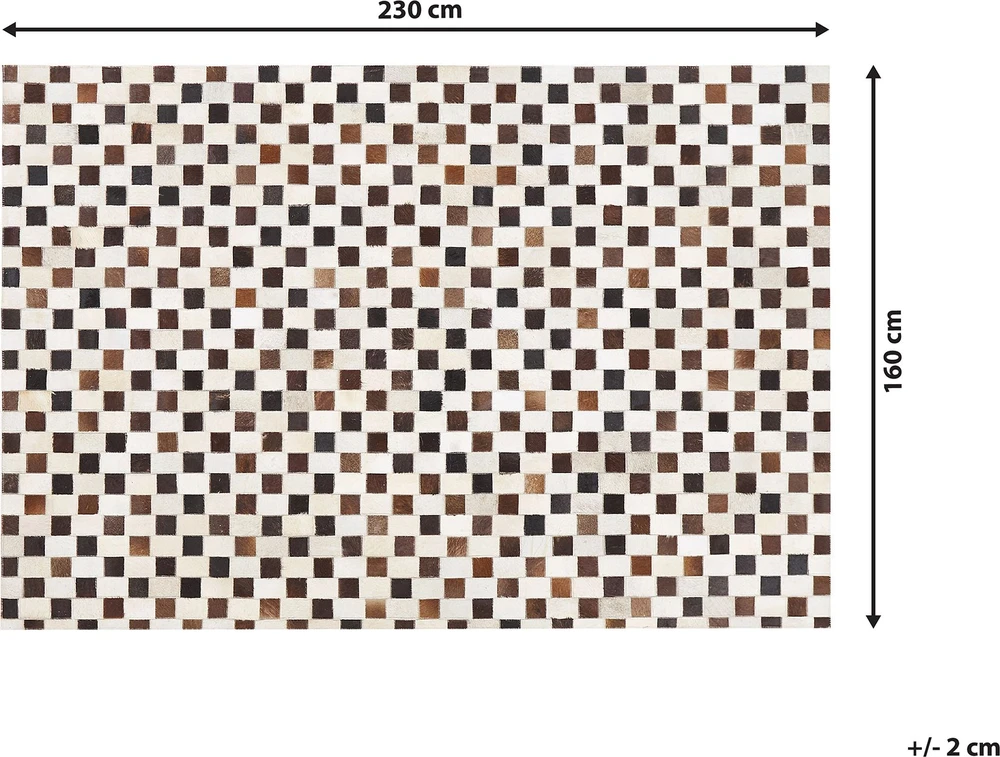 Beliani Kilimas KAYABEY smėlio spalvos 160 x 230 cm natūralios odos