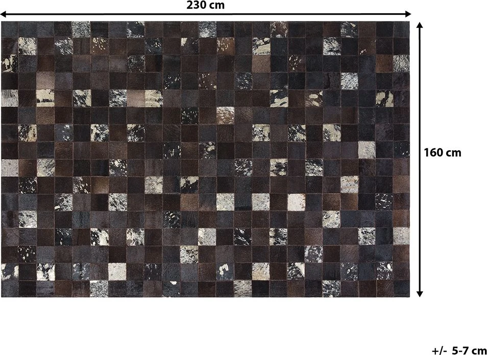 Beliani Kilimas BANDIRMA rudas 160 x 230 cm natūrali oda
