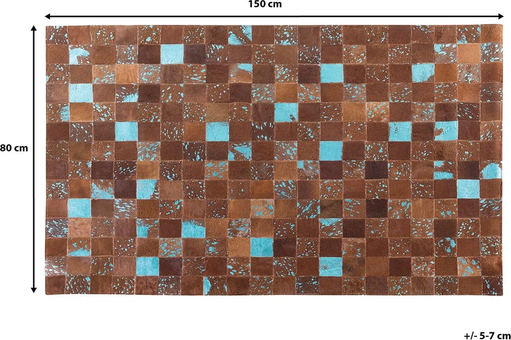 Beliani Kiliminis ALIAGA Rudas 80 x 150 cm Natūrali oda