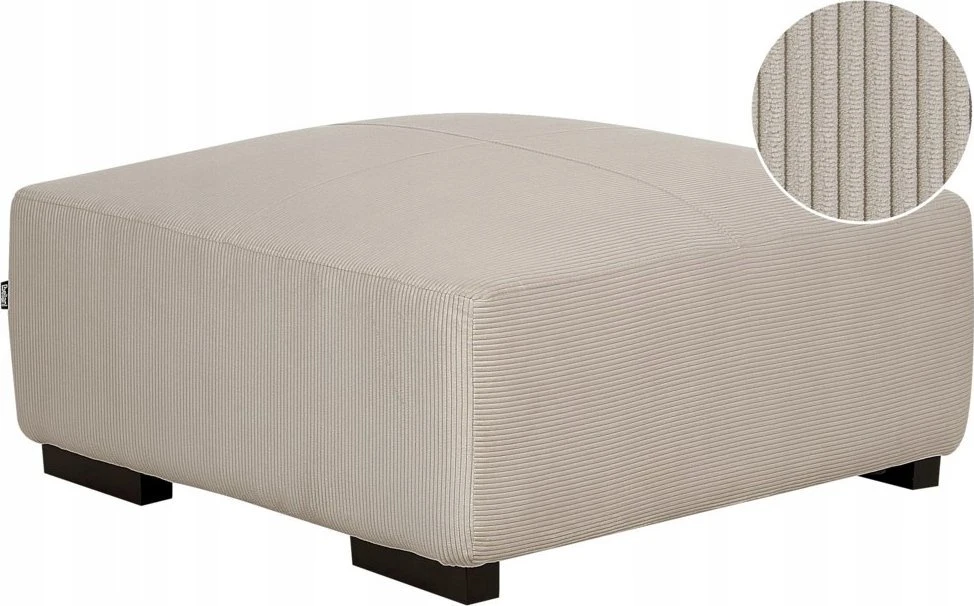 Beliani Otomana LUNGO velveting smėlio spalvos