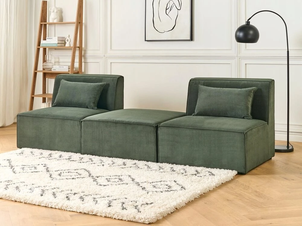 Beliani Otomana LEMVIG, žalias velvetas