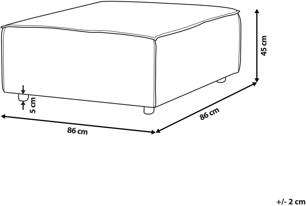 Beliani Otomana ARDAL šviesiai pilka