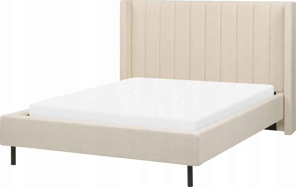 Beliani Lova Boucle VILLETTE 140 x 200 cm Smėlio spalvos