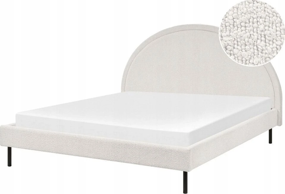 Beliani Boucle lova MARGUT 160 x 200 cm, balta
