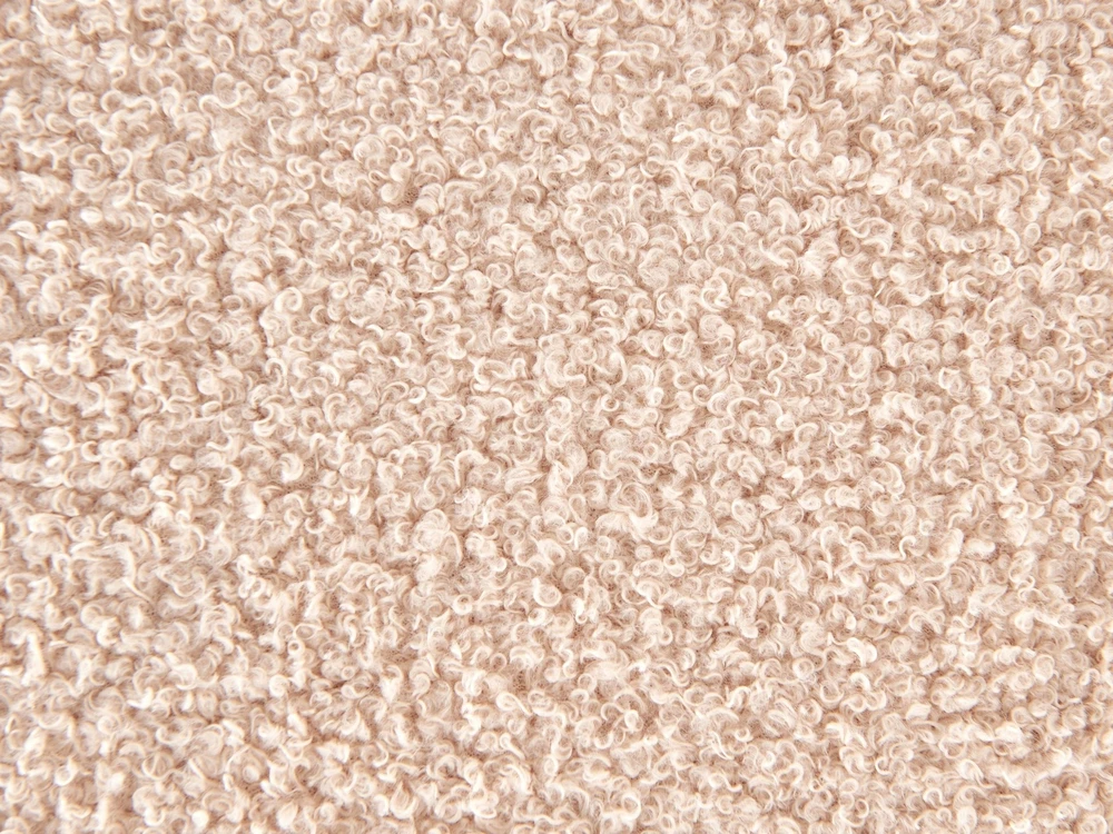 Beliani Dviejų vietų lova ALBI 180 x 200 cm, smėlio spalvos boucle audinys