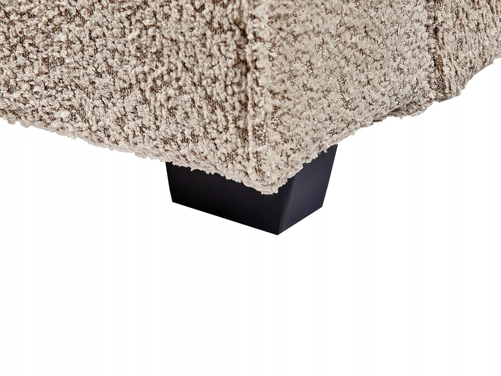 Beliani Dviejų asmenų lova MIRANDE 160 x 200 cm smėlio spalvos boucle