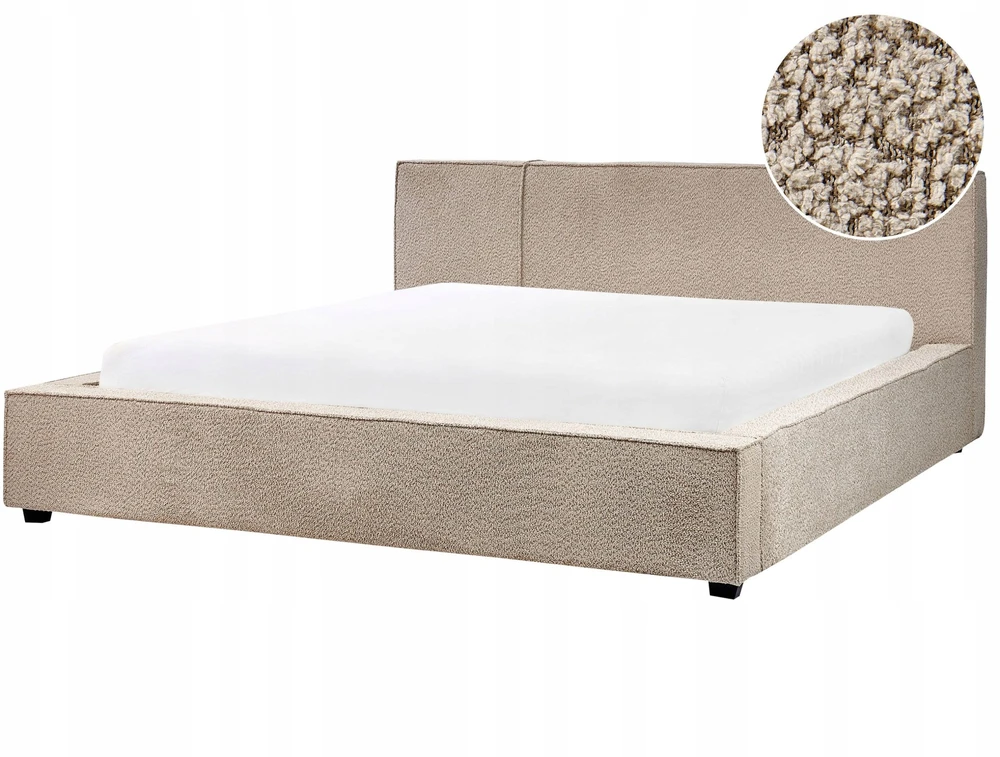 Beliani Lova Boucle MIRANDE 180 x 200 cm smėlio spalvos