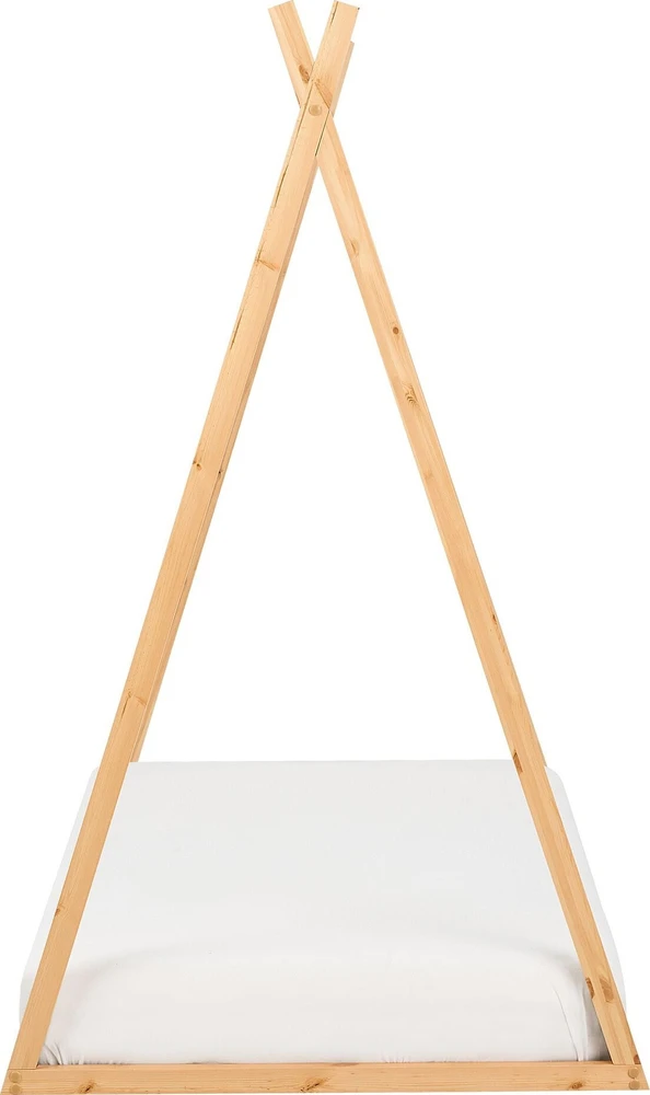Beliani Vaikiška lova Tipi SAURAT 90 x 200 cm, pušies mediena, šviesi ruda