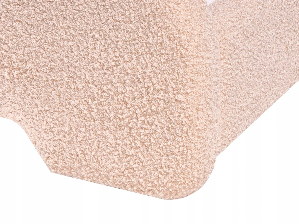 Beliani Vaikiška lova zuikis Bouclé PERROS 90 x 200 cm smėlio spalvos