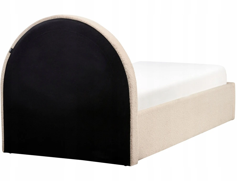 Beliani Vaikiška lova su patalynės dėže ANET Boucle smėlio spalvos 90 x 200 cm