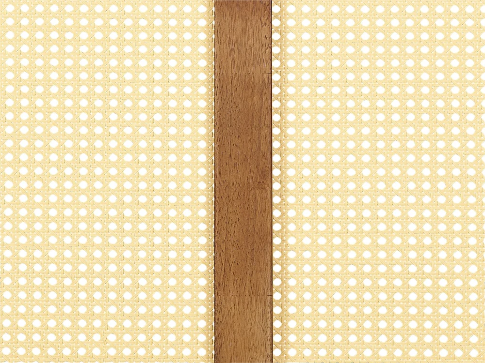 Beliani LED lova iš rotango AURAY 140 x 200 cm ruda