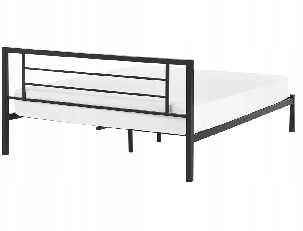 Beliani Metalinė lova CUSSET 160 x 200 cm, juoda