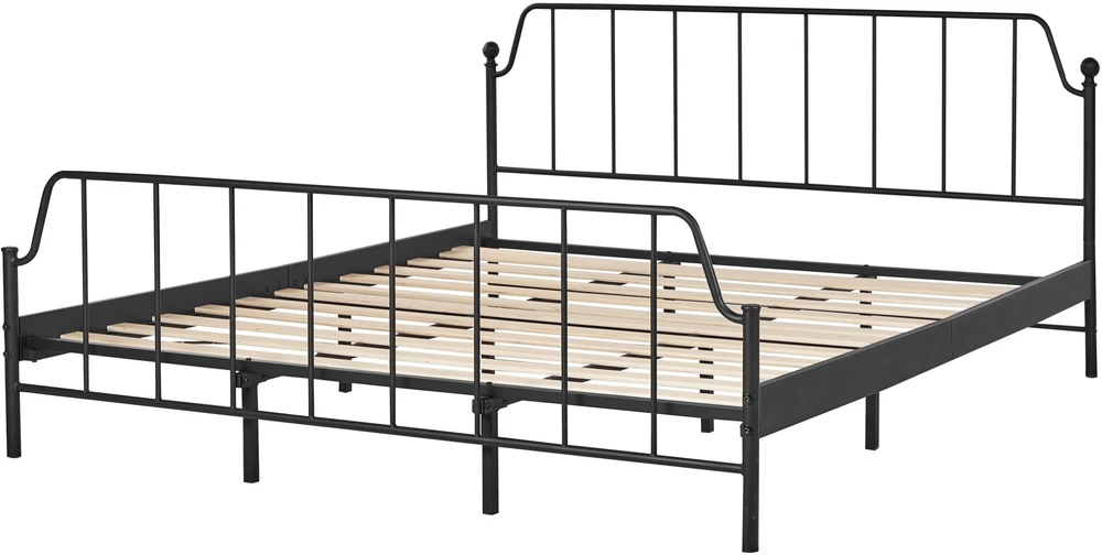 Beliani Metalinė lova MAURESSAC 180 x 200 cm juoda