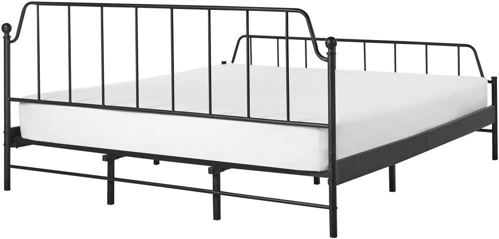 Beliani Metalinė lova MAURESSAC 180 x 200 cm juoda