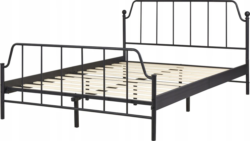 Beliani Metalinė lova MAURESSAC 140 x 200 cm Juoda