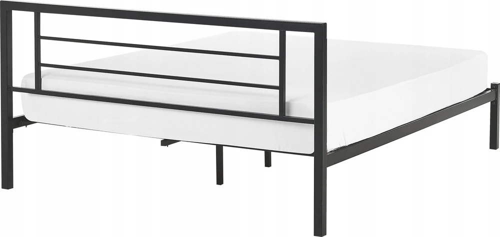 Beliani Metalinė lova CUSSET 140 × 200 cm, juoda