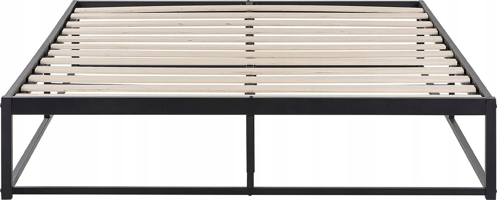Beliani Metalinė lova VIRY 140 x 200 cm, juoda