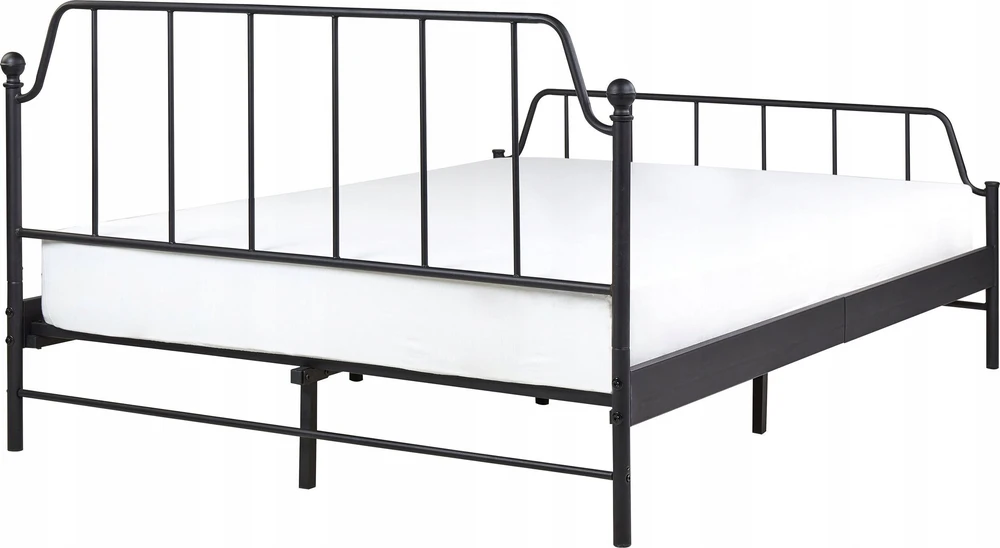 Beliani Metalinė lova MAURESSAC 140 x 200 cm Juoda