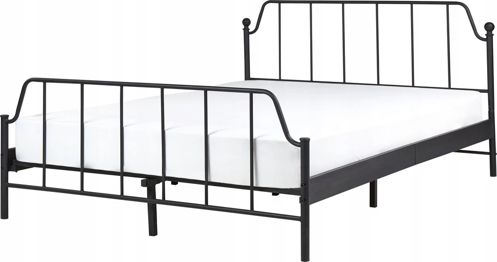Beliani Metalinė lova MAURESSAC 140 x 200 cm Juoda