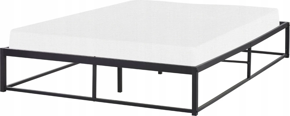 Beliani Metalinė lova VIRY 140 x 200 cm, juoda