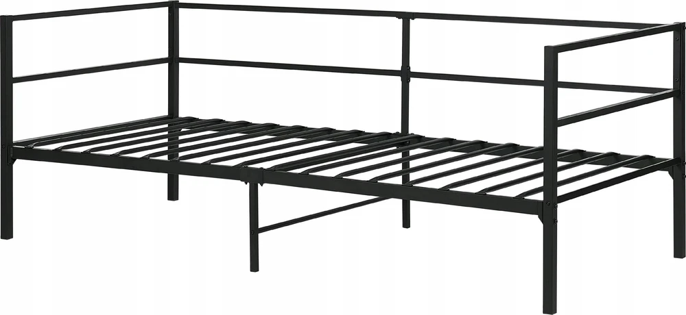 Beliani Metalinė lova BATTUT 90 x 200 cm, juoda