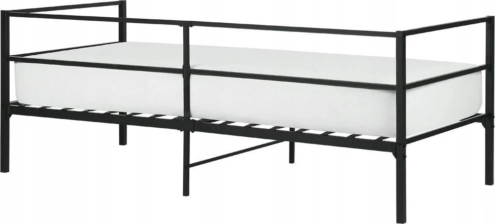 Beliani Metalinė lova BATTUT 90 x 200 cm, juoda