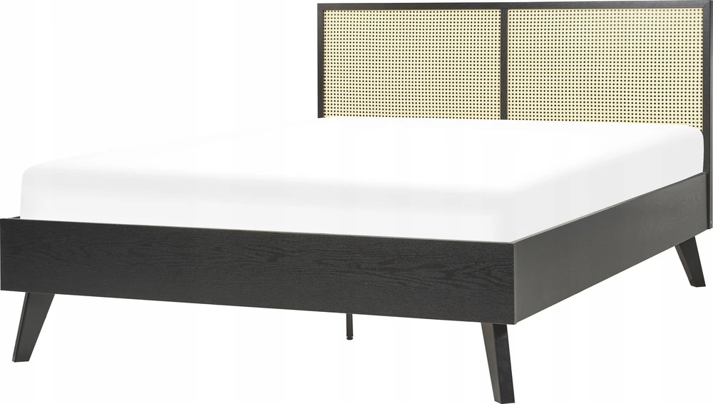 Beliani Rotango lova MONPAZIER 140 x 200 cm juoda