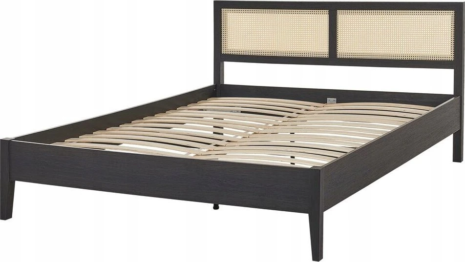Beliani Rotango lova MONPAZIER 160 x 200 cm juoda