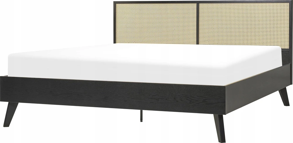 Beliani Rotango lova MONPAZIER 180 x 200 cm Juoda