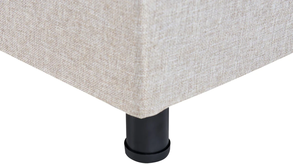 Beliani Reguliuojama lova be galvūgalio DUKE 180 x 200 cm, smėlio spalvos