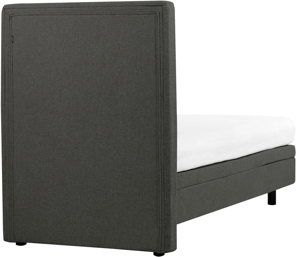 Beliani Reguliuojama lova CASTELLAN 90 x 200 cm tamsiai pilka