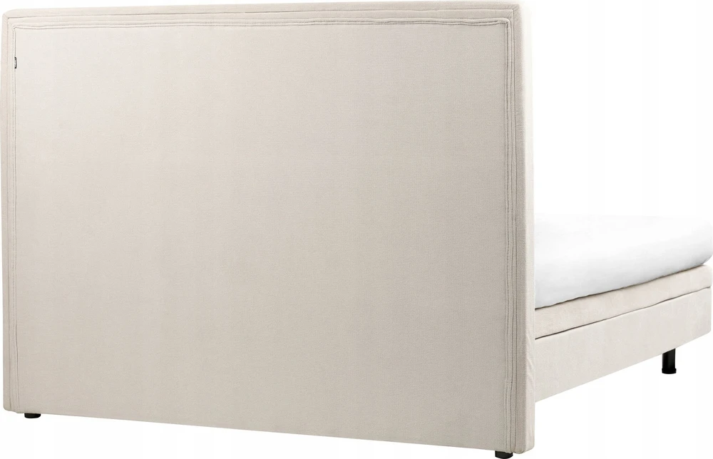 Beliani Reguliuojama lova CASTELLAN 160 x 200 cm šviesiai smėlio spalvos