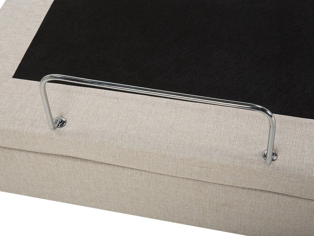 Beliani Reguliuojama lova DUKE 180 x 200 cm smėlio spalvos