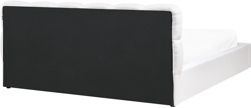 Beliani Lova su patalynės dėže BASTON balta 180 x 200 cm
