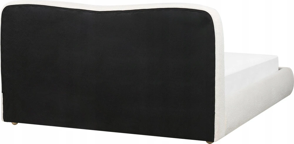 Beliani Lova su patalynės dėže BLAGNAC Boucle, balta, 160 x 200 cm