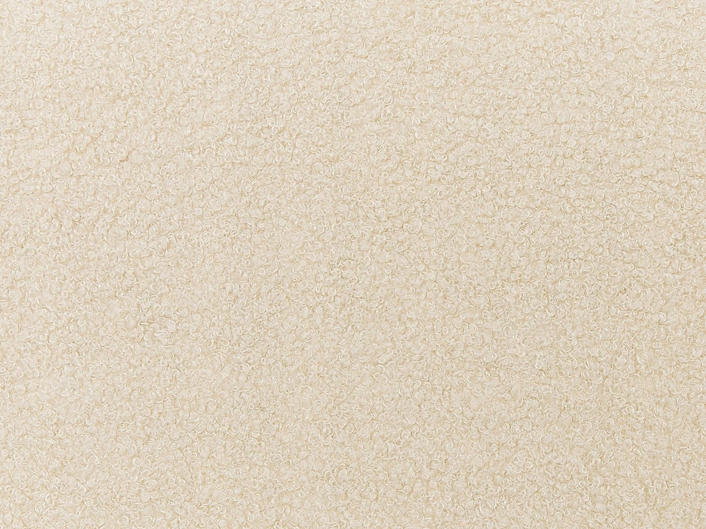Beliani Lova su patalynės dėže VAUCLUSE bouclé smėlio spalvos 180 x 200 cm
