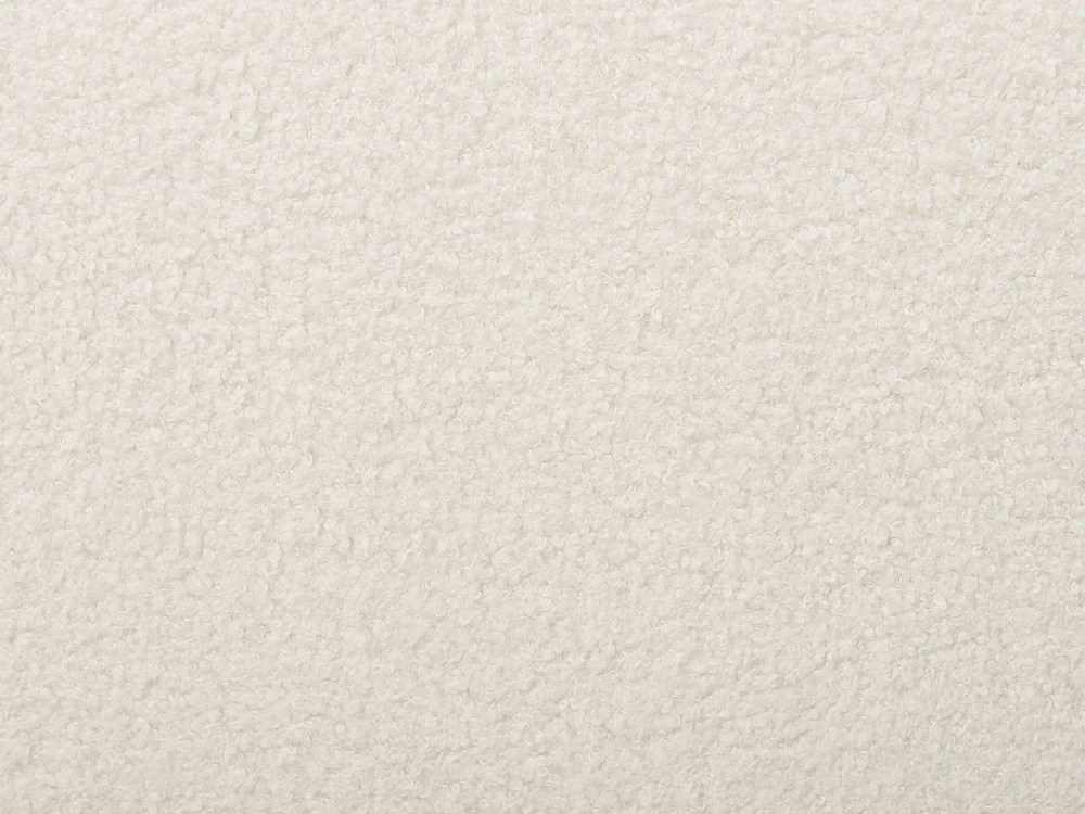 Beliani Lova su patalynės dėže LAVAUR Boucle kreminė 160 x 200 cm