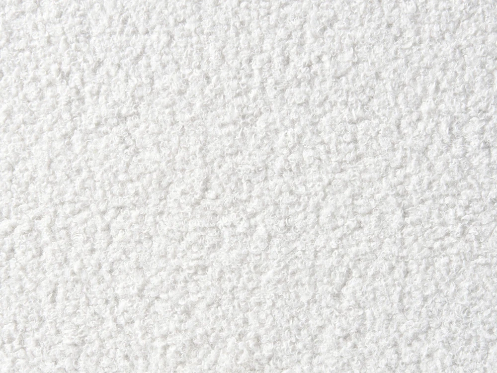 Beliani Lova su patalynės dėže MONTLAUR, boucle audinys, balta, 140 x 200 cm
