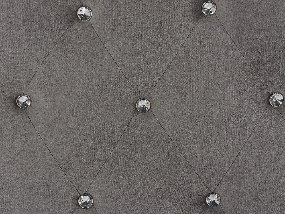Beliani Lova su patalynės dėže AMIENS veliūrinė pilka 140 x 200 cm