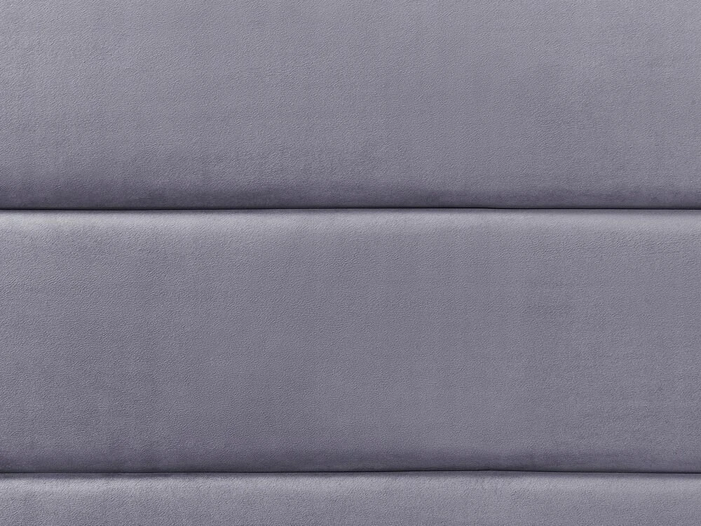 Beliani Lova su patalynės dėže ROUEN, veliūras, tamsiai pilka, 140 x 200 cm