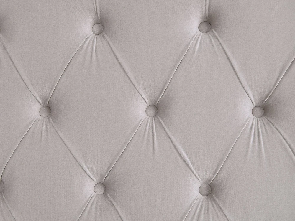 Beliani Lova su patalynės dėže LUBBON veliūrinė šviesiai pilka 140 x 200 cm