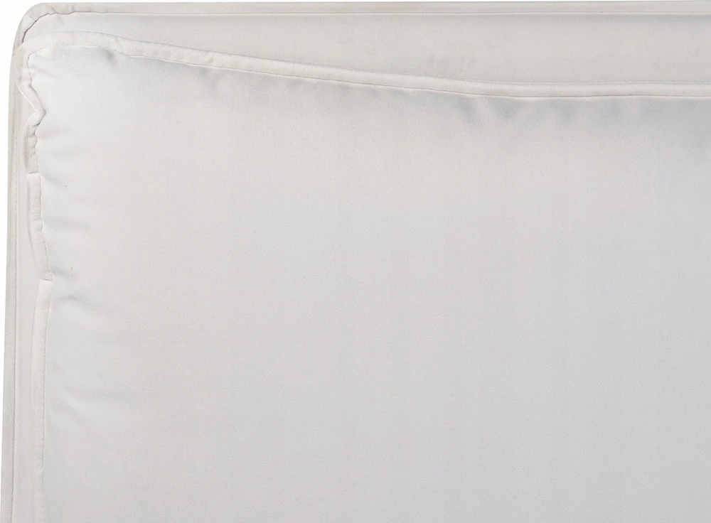 Beliani Lova su patalynės dėže BAJONNA veliūrinė, kreminė balta, 180 x 200 cm